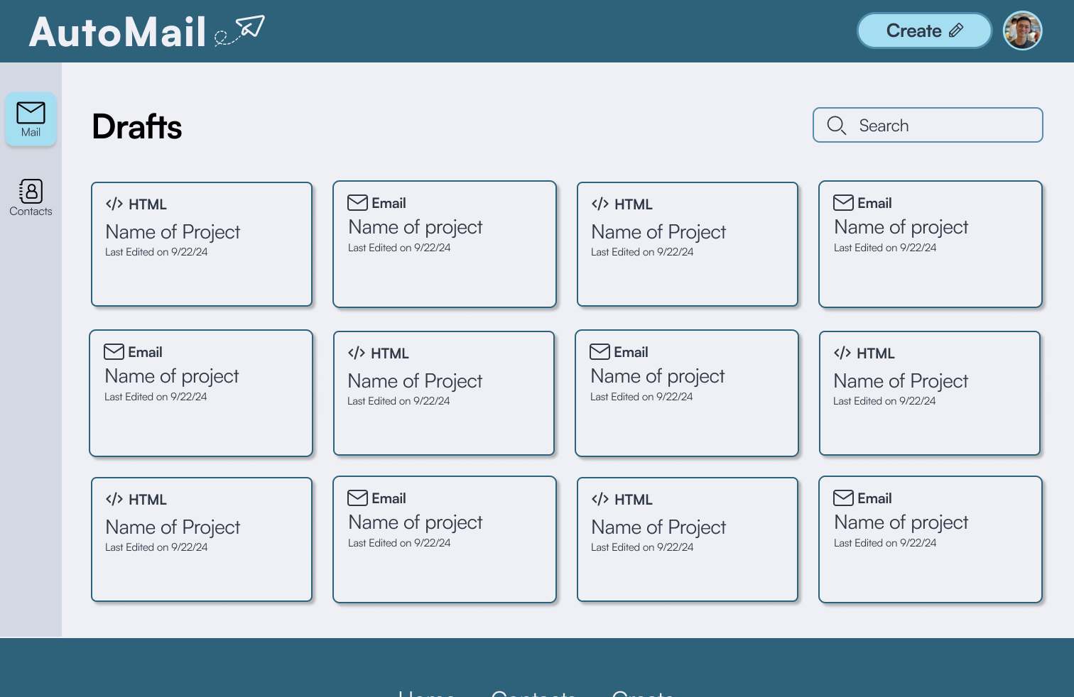 New high-fidelity home page, cleaner and simplified